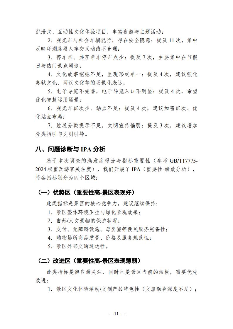 徐州云龙湖景区游客满意度调查报告（2026年上半年）_Page11
